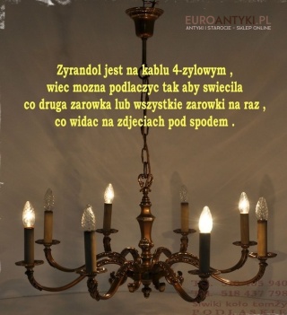 ANTYK DUZY ZYRANDOL 80cm srednicy XL EMPIRE EMPIR