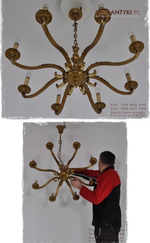 ANTYK DUZY ZYRANDOL 80cm srednicy XL EMPIRE EMPIR