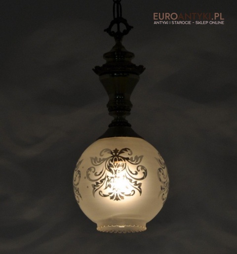 ANTYK STARA ZLOTA LAMPA DO GANKU GANKA HOLU x