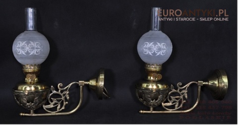 ANTYK STARE KINKIETY LAMPY NAFTOWE NA ELEKTRYCZNE