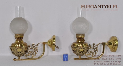 ANTYK STARE KINKIETY LAMPY NAFTOWE NA ELEKTRYCZNE