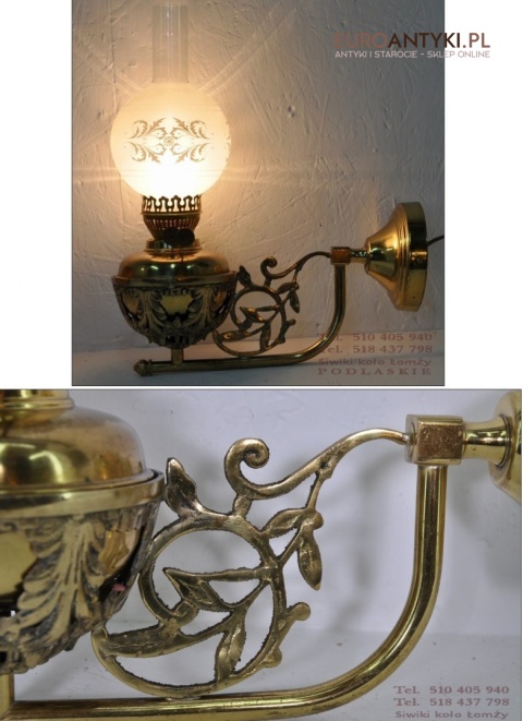 ANTYK STARE KINKIETY LAMPY NAFTOWE NA ELEKTRYCZNE