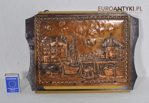 ANTYK STARY LISTOWNIK NA SCIANE NA LISTY GAZETY x