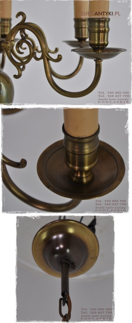 ANTYK STARY MALY ZYRANDOL MASYWNY MOSIADZ PAJAK