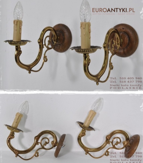 ANTYK ZLOTE KINKIETY LAMPKI LAMPY SECESYJNE WZORY