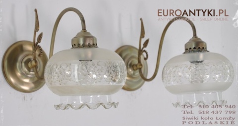 DUZE STARE SREBRNE KINKIETY LAMPY STARE SREBRO XL