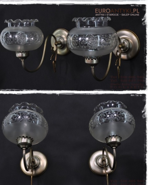 DUZE STARE SREBRNE KINKIETY LAMPY STARE SREBRO XL