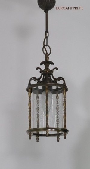 OKRAGLA LAMPA LAMPKA SUFITOWA SZKLANY WALEC ANTYK