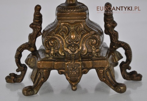 SECESYJNE SWIECZNIKI Z MOSIADZU BRAZU ANTYK x