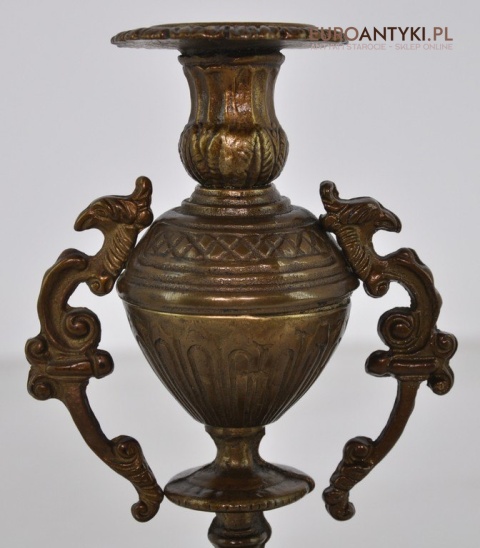 SECESYJNE SWIECZNIKI Z MOSIADZU BRAZU ANTYK x