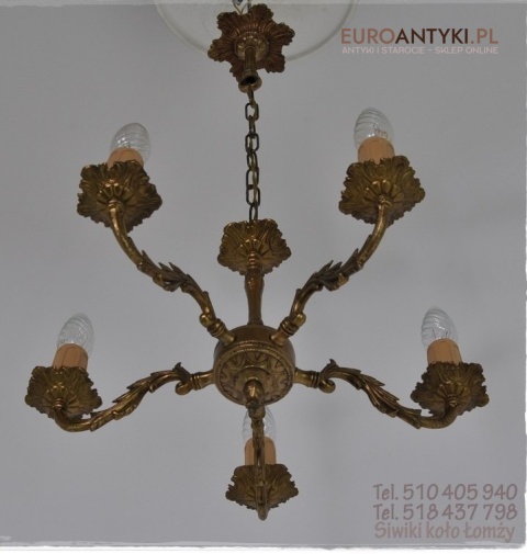 SREDNIEJ WIELKOSCI ZYRANDOL Z BRAZU BAROK ROKOKO