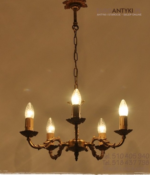 SREDNIEJ WIELKOSCI ZYRANDOL Z BRAZU BAROK ROKOKO