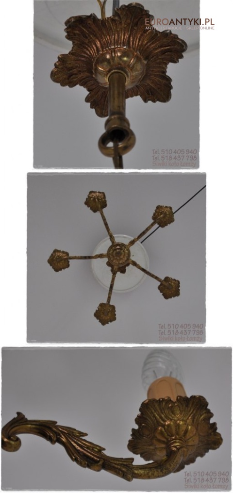 SREDNIEJ WIELKOSCI ZYRANDOL Z BRAZU BAROK ROKOKO