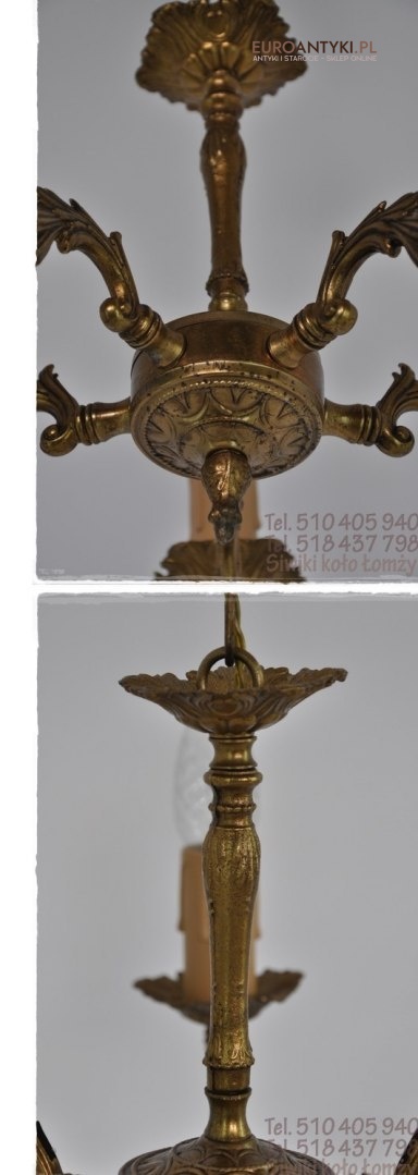 SREDNIEJ WIELKOSCI ZYRANDOL Z BRAZU BAROK ROKOKO