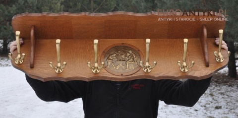 STARA KLASYCZNA GARDEROBA HAKI WIESZAKI ANTYK x