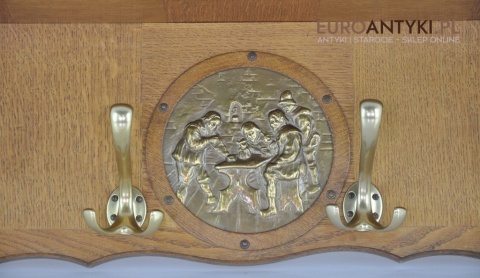 STARA KLASYCZNA GARDEROBA HAKI WIESZAKI ANTYK x