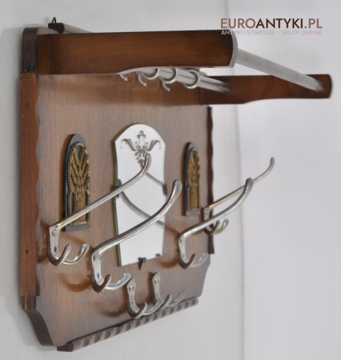 STARA KLASYCZNA GARDEROBA HAKI WIESZAKI ANTYK x