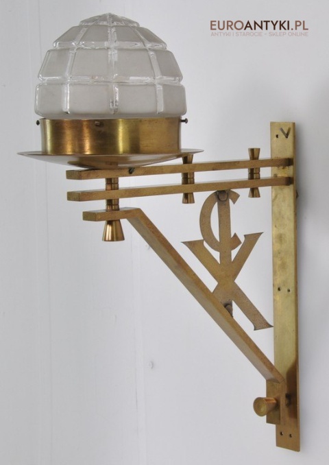 STARA LAMPA KOSCIELA MOSIADZ SZKLANY KLOSZ JEZUS