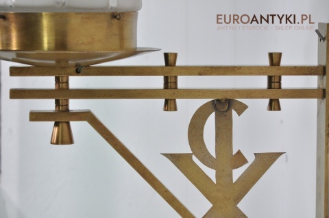 STARA LAMPA KOSCIELA MOSIADZ SZKLANY KLOSZ JEZUS