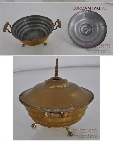 STARA MOSIADZOWA WAZA NACZYNIE GARNEK Z MOSIADZU