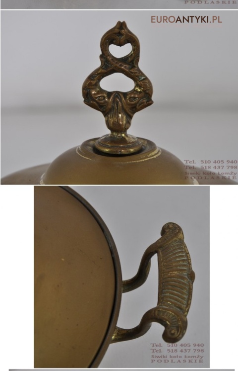 STARA MOSIADZOWA WAZA NACZYNIE GARNEK Z MOSIADZU