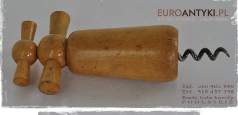 STARY KOLEKCJONERSKI KORKOCIAG DO WINA NIETYPOWY