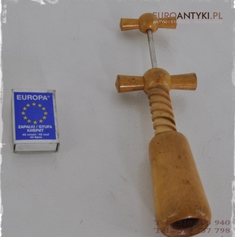 STARY KOLEKCJONERSKI KORKOCIAG DO WINA NIETYPOWY