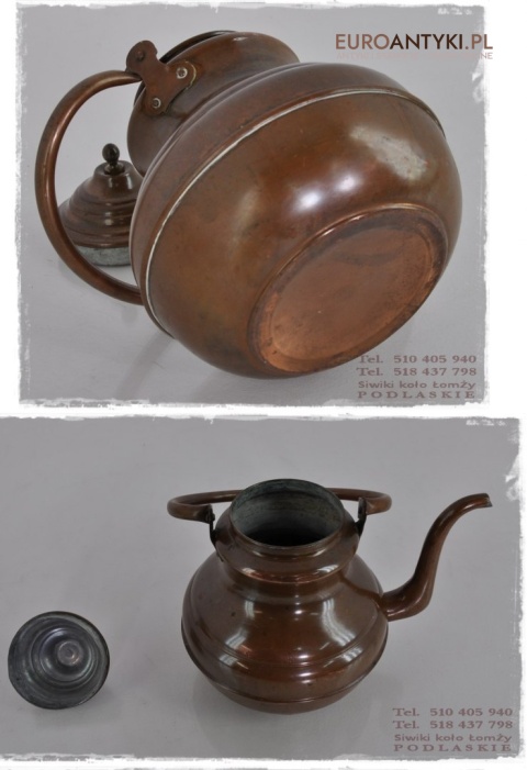 STARY MIEDZIANY CZAJNICZEK CZAJNIK imbryk