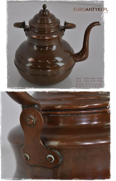 STARY MIEDZIANY CZAJNICZEK CZAJNIK imbryk