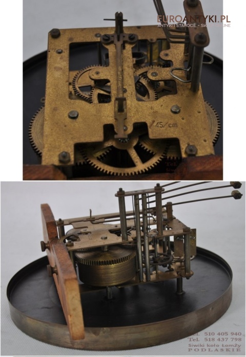 STARY WISZACY ZEGAR SKRZYNIOWY Z LAT 1900 ANTYK