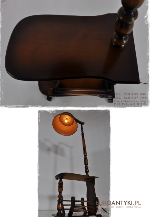 XL ANTYK STARA LAMPA PODLOGOWA Chippendale 1920rok