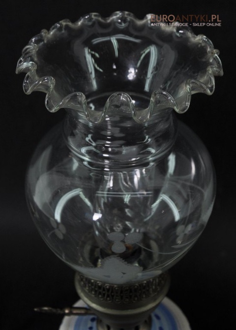 2 STARE SREBRNE LAMPKI LAMPY VINTAGE CERAMICZNE