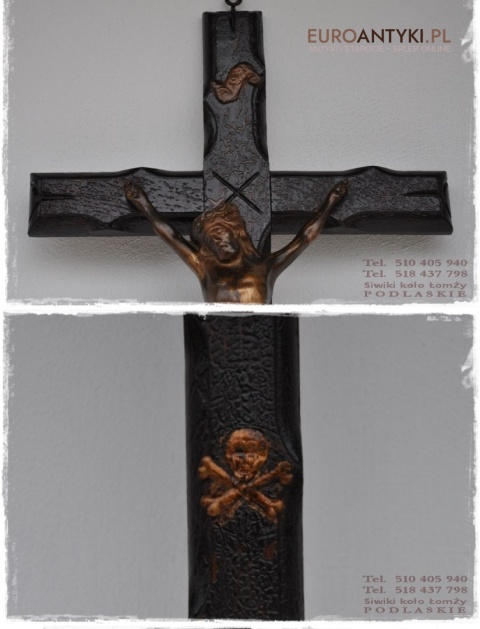 ANTYK DUZY KRZYZ Z JEZUSEM CHRYSTUSEM LATA 1900 XL
