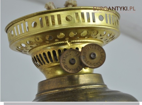 ANTYK SECESJA LAMPA NAFTOWA DUPLEX ENGLAND KOLUMNA