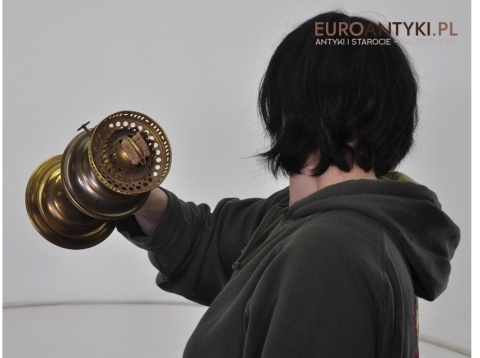 ANTYK SECESJA LAMPA NAFTOWA DUPLEX ENGLAND KOLUMNA