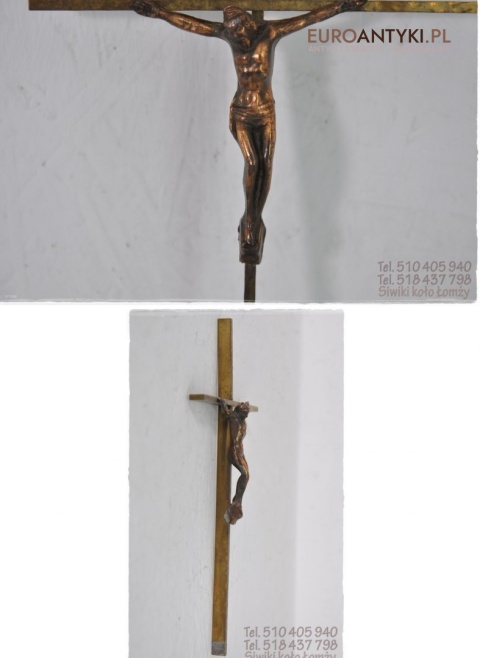 ANTYK STARY KRZYZ KRZYZK Z JEZUSEM INRI MOSIADZ