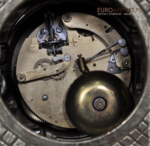 ANTYK STARY MOSIEZNY ZEGAR 2 SWIECZNIKI MOSIADZ XL