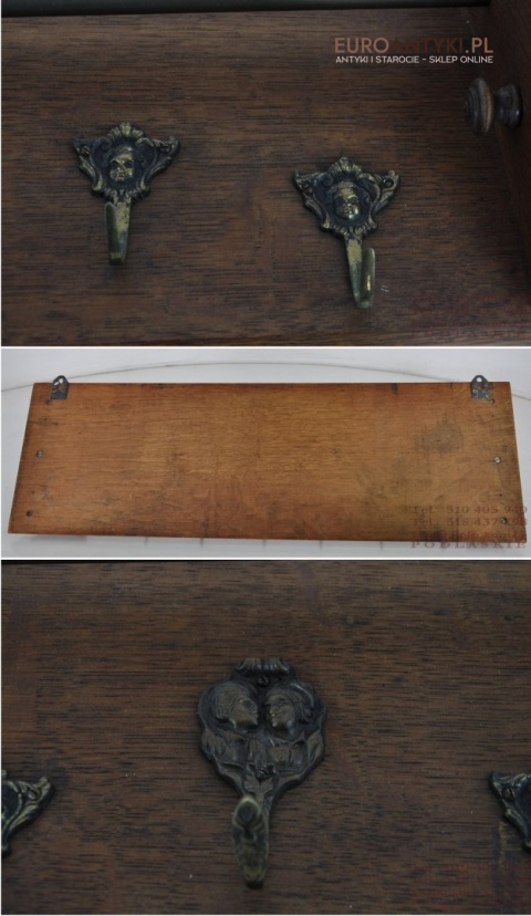 DUZA STARA GARDEROBA WIESZAKI WIESZAK HAKI ANTYK