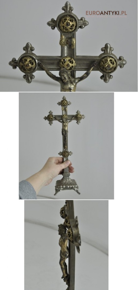 JEZUS CHRYSTUS INRI Ukrzyżowanie Jezusa ANTYK x