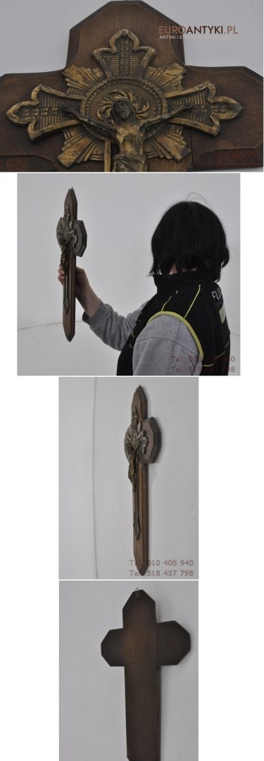 JEZUS CHRYSTUS NA KRZYZU INRI DUZY KRZYZ ANTYK x