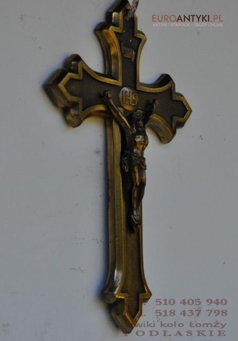 KRZYZ KRZYZYK Z JEZUSEM IHS KRUCYFIKS JEZUS ANTYK