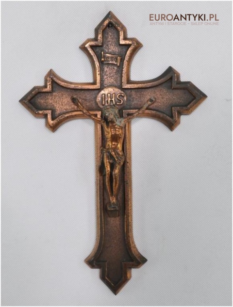 KRZYZ KRZYZYK Z JEZUSEM IHS KRUCYFIKS JEZUS ANTYK