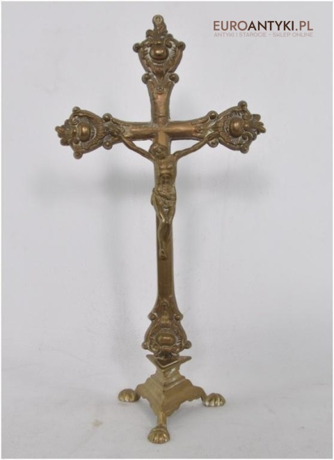 KRZYZ KRZYZYK Z JEZUSEM INRI KRUCYFIKS JEZUS ANTYK