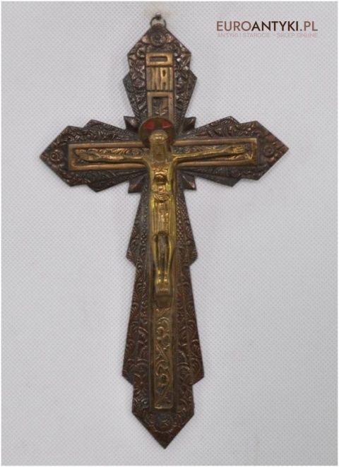 KRZYZ KRZYZYK Z JEZUSEM INRI KRUCYFIKS JEZUS ANTYK