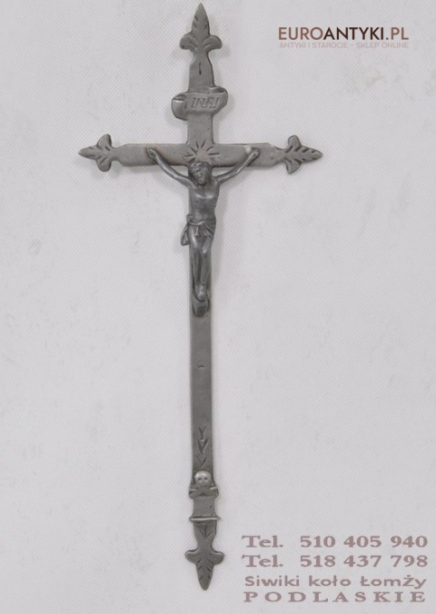 KRZYZ KRZYZYK Z JEZUSEM KRUCYFIKS CYNOWY ETAIN