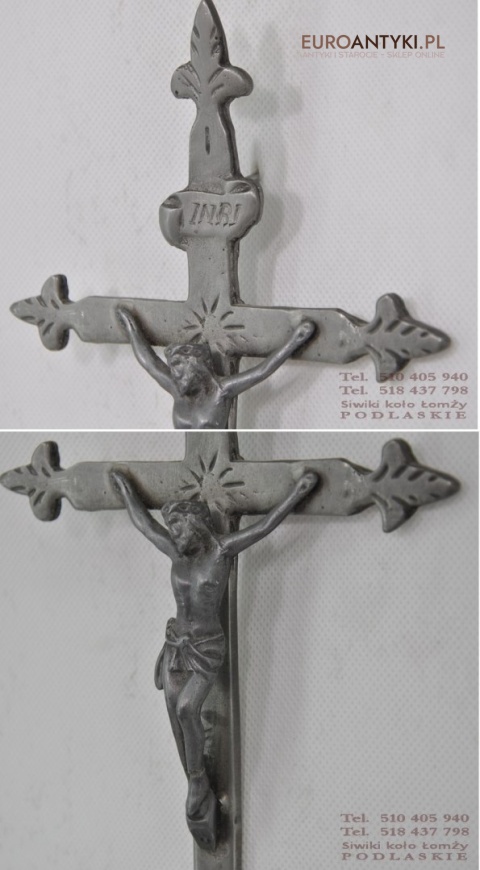 KRZYZ KRZYZYK Z JEZUSEM KRUCYFIKS CYNOWY ETAIN