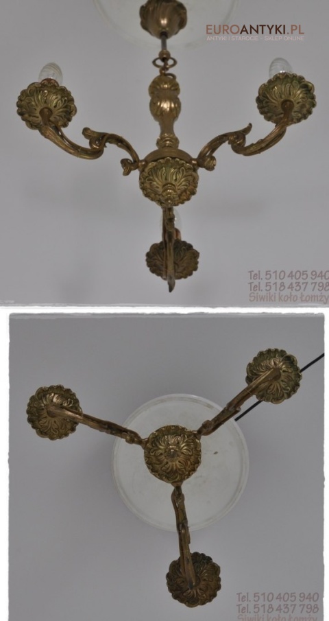 MALY MALUTKI ZYRANDOL Z BRAZU BAROK ROKOKO ANTYK