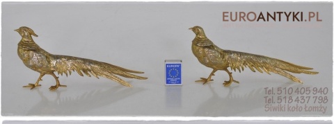 PARA OZDOBNYCH BAZANTOW PTAKI PTAKOW OZDOBA ANTYK