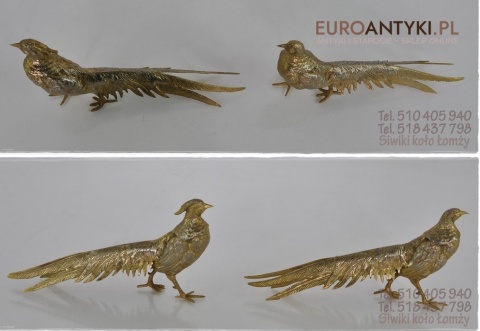 PARA OZDOBNYCH BAZANTOW PTAKI PTAKOW OZDOBA ANTYK