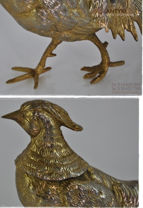 PARA OZDOBNYCH BAZANTOW PTAKI PTAKOW OZDOBA ANTYK